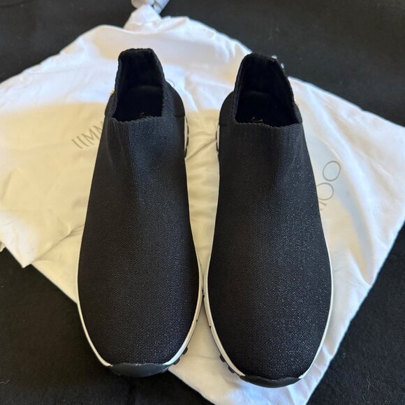 JIMMY CHOO Verona metallic stretch-knit slip-on sneakers - Picture 5 of 5